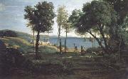 Jean Baptiste Camille  Corot Site des environs de Naple (mk11) china oil painting reproduction